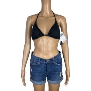 O'Neill NWT Saltwater Solids Venice Triangle Bikini Black Top Size L